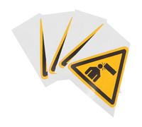 HAKIDZEL Warning Signs Pvc Stickers 4pcs Triangular Yellow Watch Your Self Adhesive with Highly Visible Design for Doors and Walls in and Workstations
