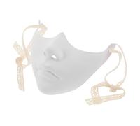 HAKIDZEL White Plastic Half Face Mask Lightweight Comfortable to Wear for Roleplay Events and Steampunk Attire Cosplay Party Accessory with Fine Craftsmanship