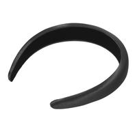 HAKIDZEL Wide Black Satin Headband for Women, Comfortable Fabric Hair Accessory with Non-slip Design, for Backpacking and Daily Wearing