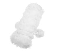 HAKIDZEL Wine Bottle Cover Reusable White Plush Christmas Decoration Wine Bottle Pouch Party Tableware Adornment for Festivals and Christmas