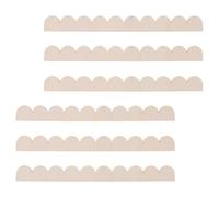 HAKIDZEL Wood Trim Moulding 6Pcs, 40X4Cm Unfinished Scalloped Decorative Border in Solid Wood for Kitchen Wall Cabinets and Bookshelf Decor, Paintable Wooden Edge Trim for DIY and Craft