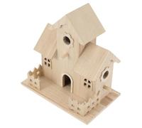 HAKIDZEL Wooden Bird Nest Box with Wood Material in House Form for Birds and Small Furry Animals Perfect for Garden and Friends Who Like Birds