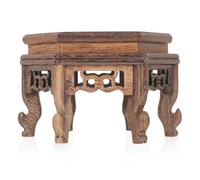 HAKIDZEL Wooden Coffee Display Stand Base for Hexagonal Flowerpot