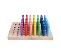 HAKIDZEL Wooden Finger Rehabilitation Pegboard to Promote Hand-Eye Coordination Adjustable Exercise Resistance Sturdy Wood Material for Hand Exercises and Desk Use Suitable