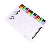HAKIDZEL Writable Staff Whiteboard with Artistic Music Pattern, Rewritable Plastic Dry Erase Board for Music Teaching, Lightweight and Not Easy to Break, for Classroom Or Home Practice