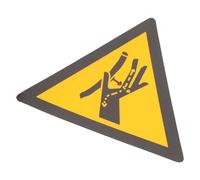 HAKIDZEL Yellow Caution Safety Warning Sign Sticker Decal Made of Sturdy Pp Synthetic Paper and Pet Film Easily Visible Hand Safety Decal Practical Alerting The for Machines and Equipment