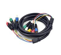 Hakimme 1.8 Meter 5RCA Male to Male Cable with Gold Plates Tip | Installation with 1.8 Meter PVC Cable for HDTV Sound Video Use, Signals Stability