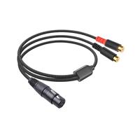 Hakimme Unbalanced XLR to 2RCA Male Adapter Y Splitter | 2RCA Male to XLR Female Splitter Patching Cord for Studio Music Equipment, Stereo Sound Interconnect Cable Adapter