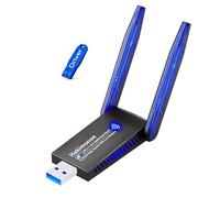 Hakimonoe USB 3.0 WiFi Adapter for PC Desktop, AC1300Mbps Dual Band 2.4G 5G Wireless Network WIFI Dongle Enhanced Antenna for Laptop Computer Windows11 10 8.1 8 7 Vista XP, Plug n Play w/USB Driver