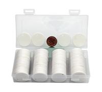 HAKITAROOM 35MM with Holes, 120 Pieces per Box of Plastic Poker Chips - Perfect for Bar Activities, Teaching Games, and Customizable Accessories with Text. (White, 35MM/1.37 Inch)