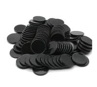 HAKITAROOM Set of 100 Opaque Plastic Learning Counters Mini Poker Chips Game Tokens with Storage Box (Black, 1.58 Inch)