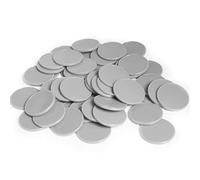 HAKITAROOM Set of 100 Opaque Plastic Learning Counters Mini Poker Chips Game Tokens with Storage Box (LightGray, 1 Inch)