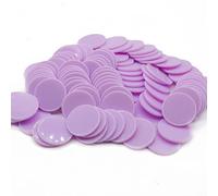 HAKITAROOM Set of 100 Opaque Plastic Learning Counters Mini Poker Chips Game Tokens with Storage Box (Thistle, 1.58 Inch)