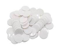 HAKITAROOM Set of 100 Opaque Plastic Learning Counters Mini Poker Chips Game Tokens with Storage Box (White, 1.58 Inch)