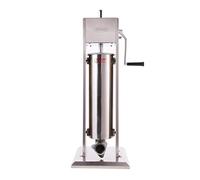 Hakka 7L/15LB Sausage Stuffer, Manual Sausage Maker Machine Filler Meat Stuffer 2 Speed Stainless Steel All Coverage Vertical Sausage Roll Making Machine with 4 S/S Filling Funnels