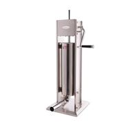 Hakka 7L/15LB Sausage Stuffer, Manual Sausage Maker Machine Filler Meat Stuffer 2 Speed Stainless Steel All Coverage Vertical Sausage Roll Making Machine with 4 S/S Filling Funnels