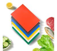 Hakka Chopping Boards 6pcs 46X31X1.3cm,Commercial Cutting Board 6 Colors for Different Food,Food Grade Plastic Chopping Board Set for Kitchen,Anti Slip and Easy to Clean