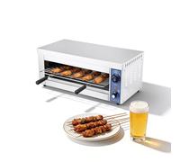 HAKKA Electric Salamander Broiler, Commercial Kebab Machine 50~300℃/2000W Cheese Melter Raclette Grill for Restaurant or Family Gathering