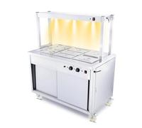 HAKKA Mobile Wet Bain Marie & Heated Cabinet with Buffet Gantry Light (9- Squares)