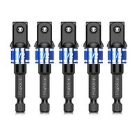 Hakkin 5Pcs 1/2" Impact Grade Socket Adapter Set Turns Power Drill Into High Speed Nut Driver Torque Impact Wrench
