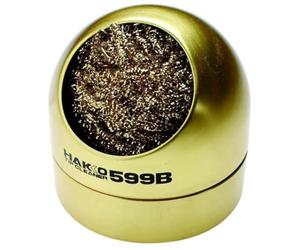 Hakko 599B Brass Soldering Iron Tip Cleaning Wire - no Water Solder Cleaner with Pot Base 599B-02