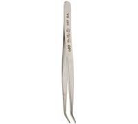 Hakko CHP 107-SA Stainless Steel Non-Magnetic Tweezers for Handling Chip and SMD Components, 1.5mm Flat Tips, 45 Degree, 4-3/4" Length