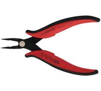 Hakko CHP PNB-2005 Long-Nose Angled Pliers, Pointed Nose, Flat Outside Edge, 45-Degree Angled Serrated Jaws, 32mm Jaw Length, 1.2mm Nose Width, 3mm Thick Steel by Hakko