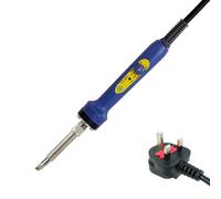 Hakko FX601 Portable Soldering Iron - Dial Temperature Control 240-540°C, 46W - Interchangeable Tip - Ideal for Electronics & Stained Glass Soldering, 230V UK Plug