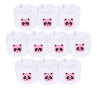 Hakochia Muslin Baby Bibs Extra Thick, for Heavy Droolers 0-36M | 6-Layer Super Absorbent Baby Feeding Bibs | Unisex Neutral Design 10-Pack, Hypoallergenic & Quick Dry