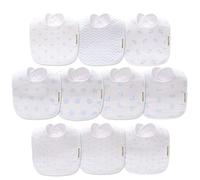 Hakochia Muslin Baby Bibs, Soft & Absorbent, Cotton Feeding Bibs for Newborns & Toddlers, Unisex Baby Bib Set, Comfortable & Gentle on Skin, Ideal for Drooling & Teething, 10 Pack