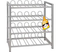 HAKU Bottle Rack Alu, Metal - Dim.: W 54 cm X H 60 cm X D 31 cm, Style: Modern