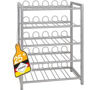 HAKU Möbel Bottle Rack Alu, Metal - Size: W 54 cm X H 76 cm X D 31 cm, Style: Modern