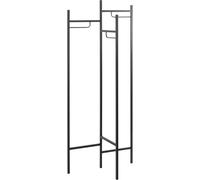 HAKU Hall-Tree Black, Metal - Dim.: W 70 cm X H 170 cm X D 36 cm, Style: Modern