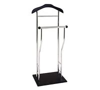 HAKU Men'S Valet Chrome, Black, Mdf, Metal - Dim.: W 45 cm X H 110 cm X D 30 cm, Style: Modern