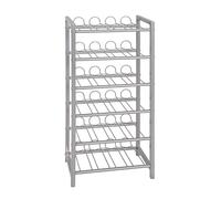 HAKU Möbel Bottle Rack Alu, Metal - Size: W 34 cm X H 72 cm X D 22 cm, Style: Modern