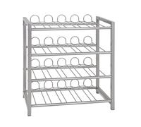 HAKU Möbel Bottle Rack Alu, Metal - Size: W 54 cm X H 60 cm X D 31 cm, Style: Modern