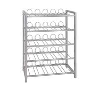 HAKU Möbel Bottle Rack Alu, Metal - Size: W 54 cm X H 76 cm X D 31 cm, Style: Modern