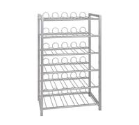 HAKU Mobel Bottle Rack Alu, Metal - Size: W 54 cm X H 90 cm X D 31 cm, Style: Modern