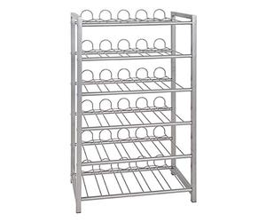HAKU Möbel Bottle Rack Alu, Metal - Size: W 54 cm X H 90 cm X D 31 cm, Style: Modern