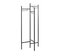HAKU Möbel Hall-Tree Black, Metal - Size: W 70 cm X H 170 cm X D 36 cm, Style: Modern