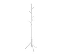 HAKU Möbel Hall-Tree White, Metal - Size: H 173 cm X Ø 48 cm, Style: Traditional
