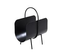 HAKU Möbel Magazine Rack Black, Metal - Size: W 37 cm X H 47 cm X D 22 cm, Style: Modern
