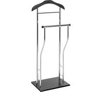 HAKU Möbel Men'S Valet Chrome, Black, Mdf, Metal - Size: W 45 cm X H 110 cm X D 30 cm, Style: Modern