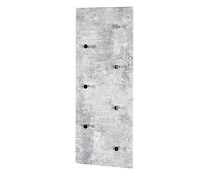 HAKU Möbel Wardrobe Concrete Optic, Chrome, MDF, Metal - Size: W 80 cm X H 30 cm X D 6 cm, Style: Modern
