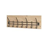 HAKU Möbel Wardrobe Oak, Black, MDF, Metal - Size: W 60 cm X H 20 cm X D 10 cm, Style: Modern