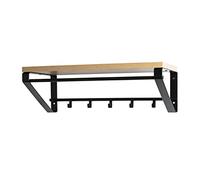 HAKU Möbel Wardrobe Oak, Black, Mdf, Metal - Size: W 70 cm X H 23 cm X D 30 cm, Style: Modern