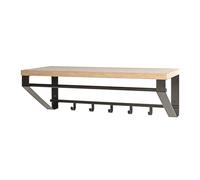 HAKU Möbel Wardrobe Oak, Black, Mdf, Metal - Size: W 70 cm X H 23 cm X D 30 cm, Style: Modern