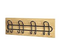 HAKU Möbel Wardrobe Oak Oiled, Black, Solid Wood, Metal - Size: W 60 cm X H 20 cm X D 10 cm, Style: Modern