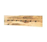 HAKU Möbel Wardrobe Oak Oiled, Black, Solid Wood, Metal - Size: W 80 cm X H 20 cm X D 6 cm, Style: Modern