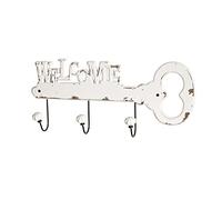 HAKU Möbel Wardrobe White Washed, Pottery, Mdf, Metal - Size: W 50 cm X H 22 cm X D 7 cm, Style: Modern